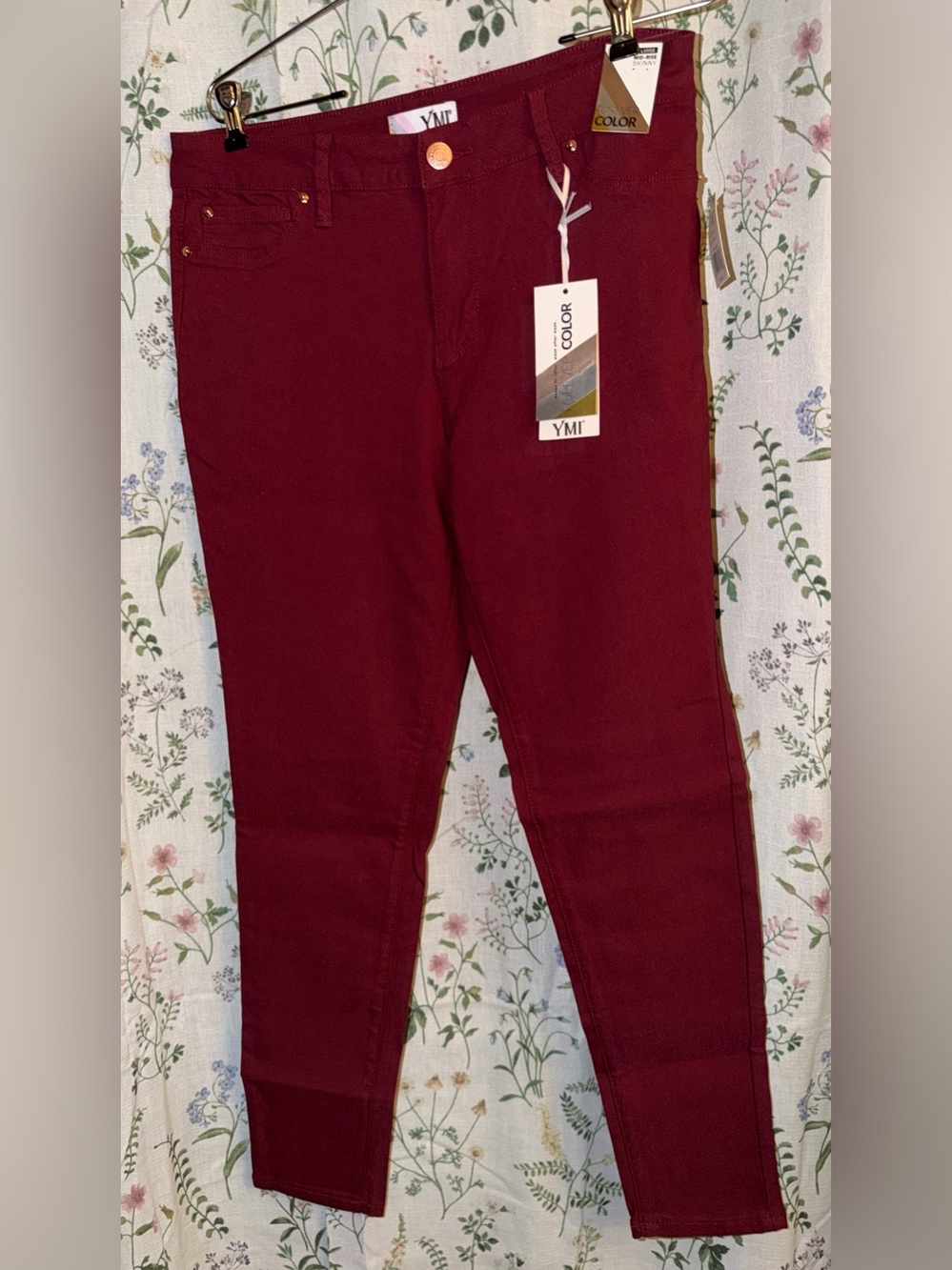 YMI Women's Dark Rose Skinny Jeans